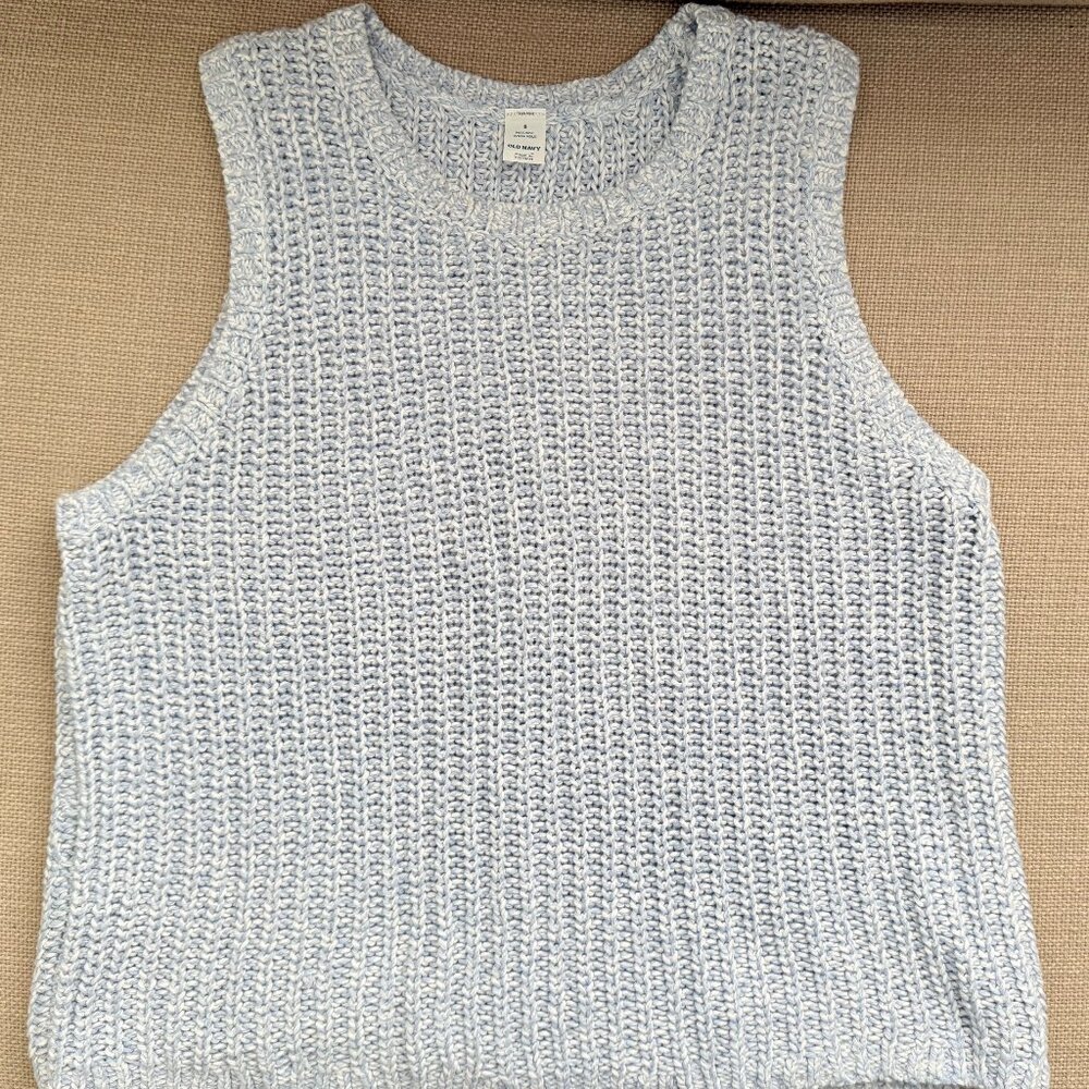 Old Navy Sleeveless Open-Stitch Sweater Tank Small - Picture 3 of 5